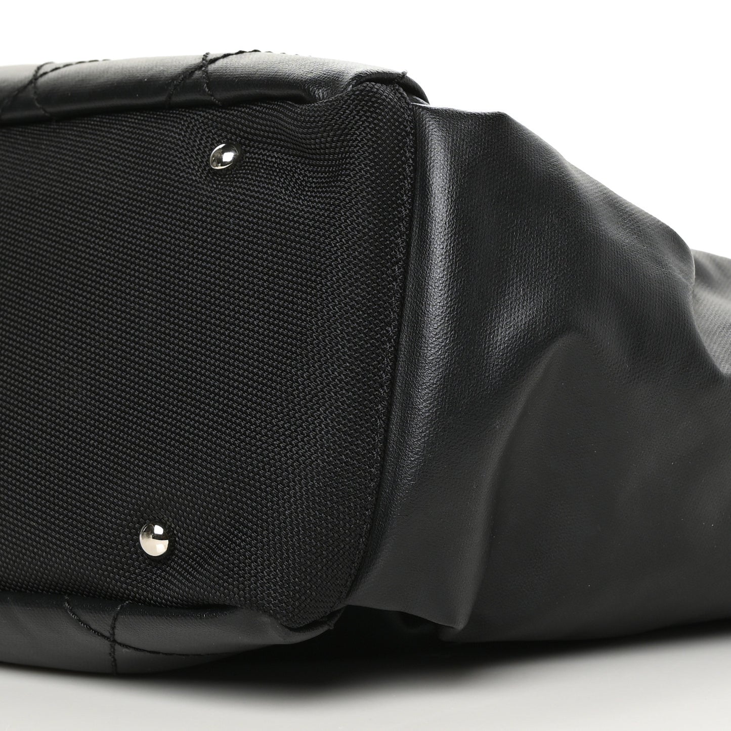 Coated Canvas Quilted Large Paris Biarritz Tote Black
