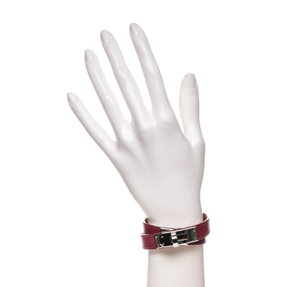 Hermes Tadelakt Kelly Double Tour Bracelet XS Rubis 2 of 7