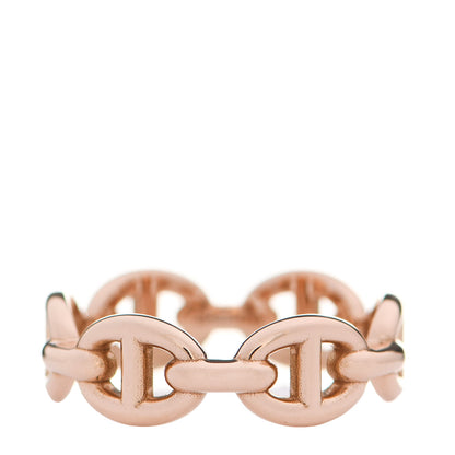 Hermes 18K Rose Gold PM Chaine D'Ancre Enchainee Ring 50 5.25 3 of 8
