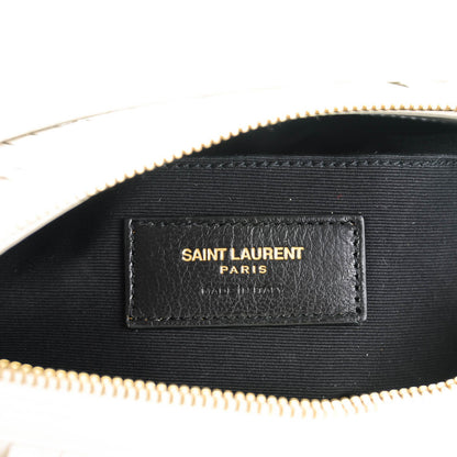 Saint Laurent Calfskin Small Emmanuelle Fringe Hobo Dove White 5 of 6