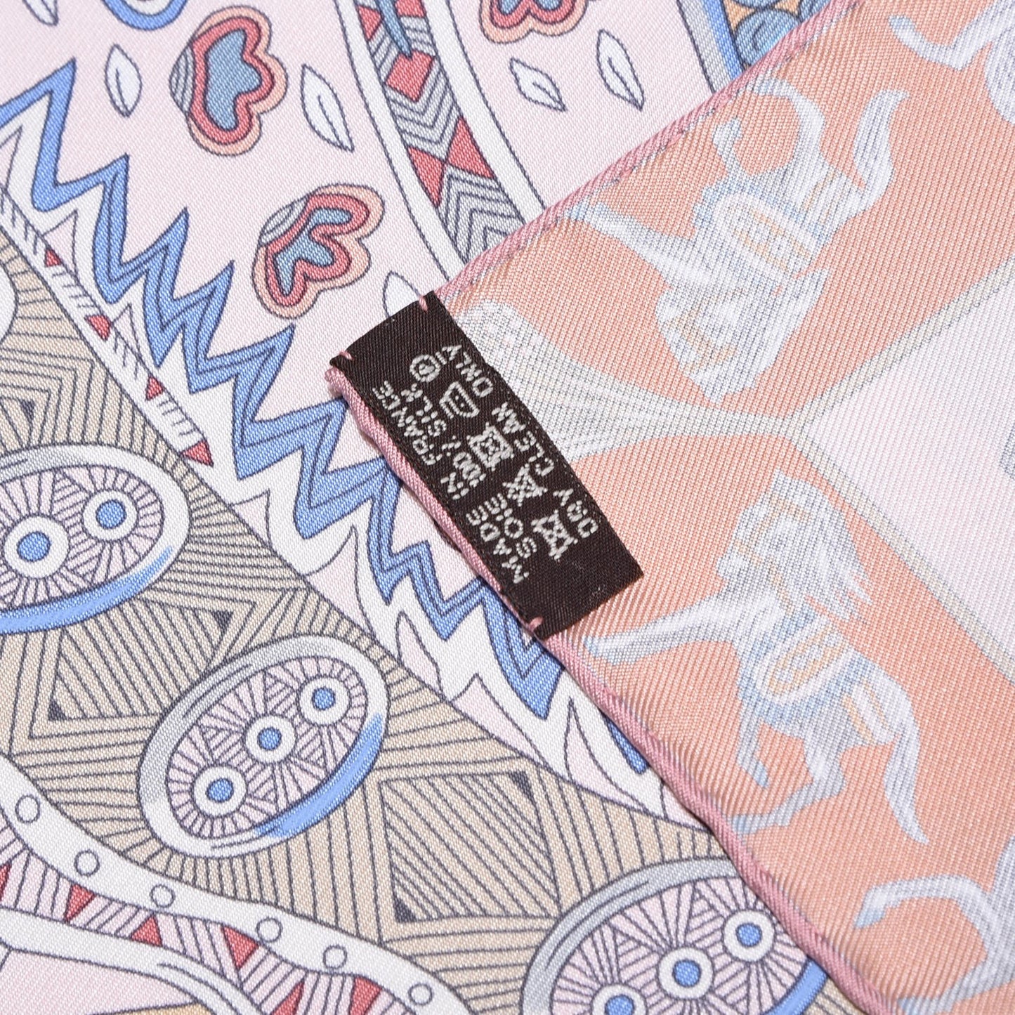 Silk Le Jardin De La Maharani Scarf 90 Rose Pale Aqua Poudre