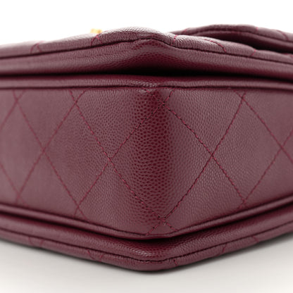 Chanel Caviar Quilted Coco First Flap Burgundy 10 of 10