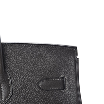 Hermes Taurillon Clemence Birkin 35 Graphite 29 of 37