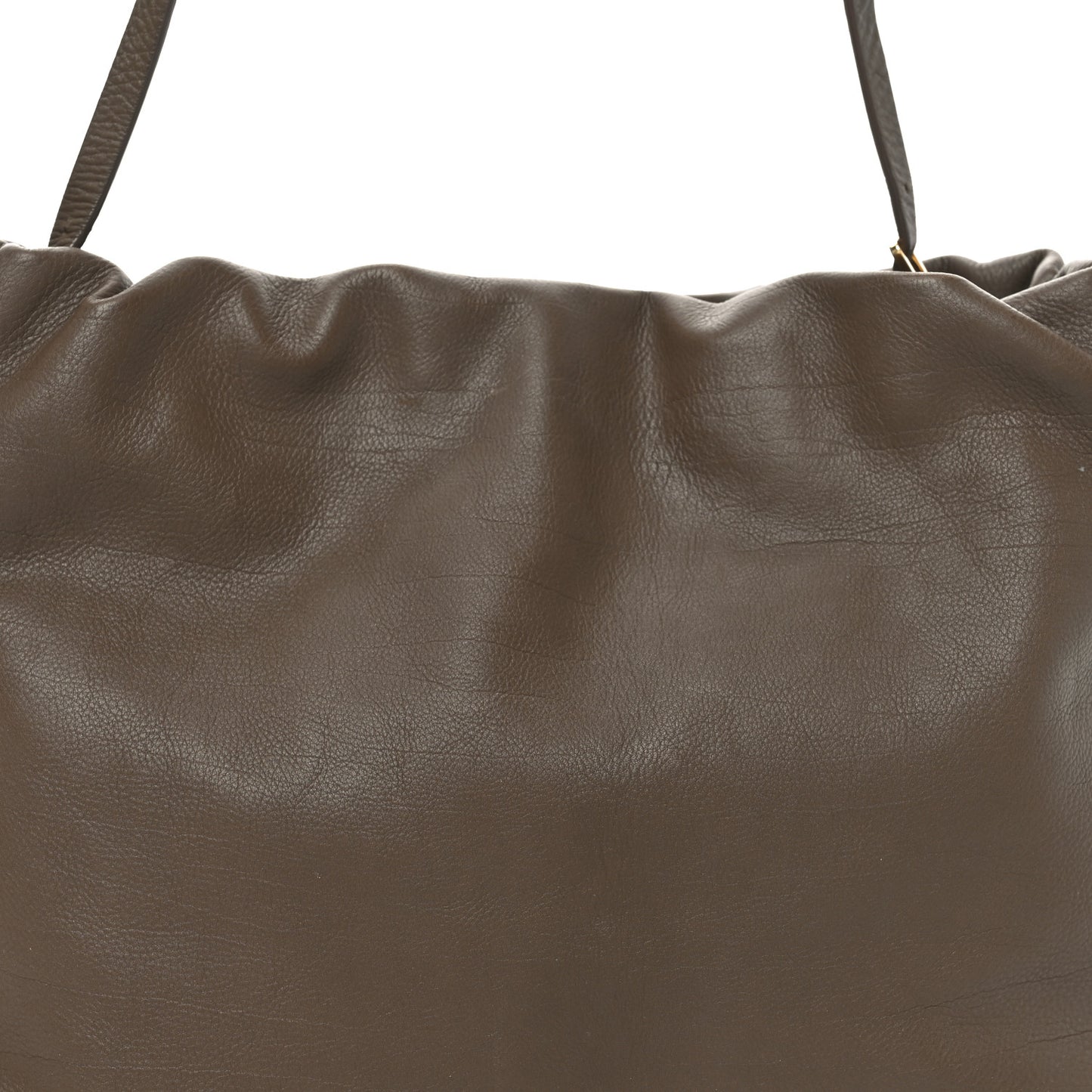 Goatskin Bourse Bag Coppery Yellow Brown Melange