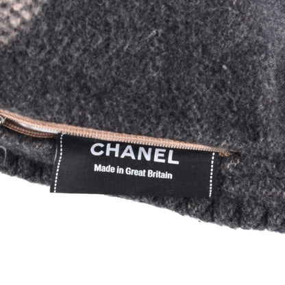 Chanel Merino Wool Cashmere CC Pillow Black Pink 3 of 3