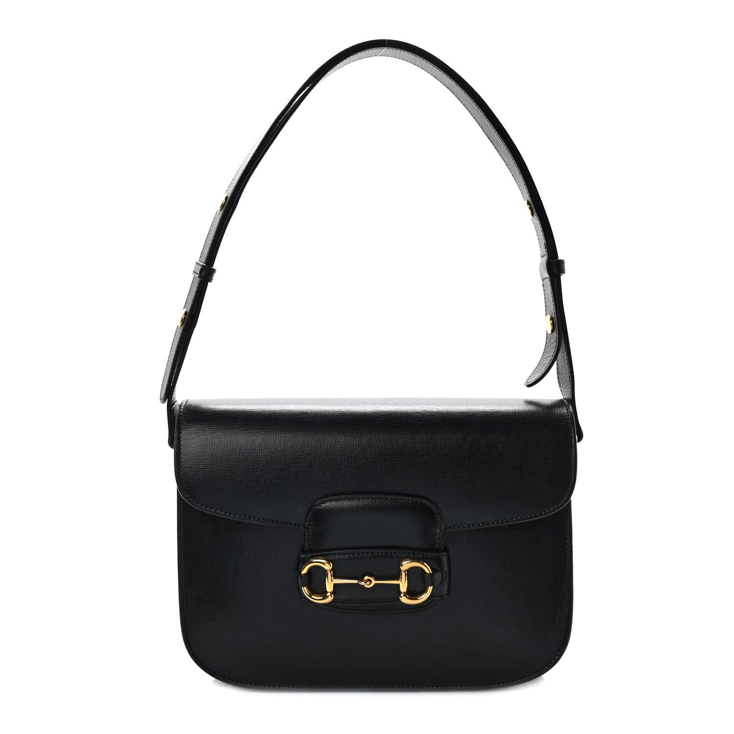 Gucci Azalea Calfskin Horsebit 1955 Shoulder Bag Black 1 of 9