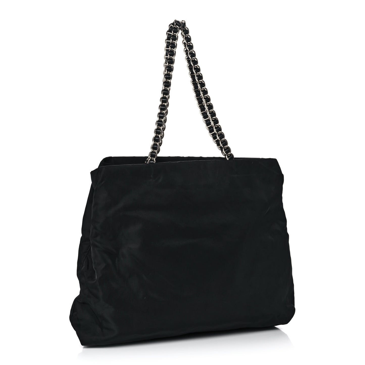 Tessuto Nylon Chain Tote Black