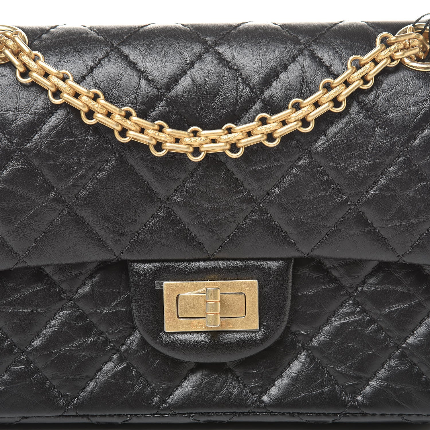 Chanel Aged Calfskin Quilted 2.55 Reissue Mini Flap Black 8 of 13