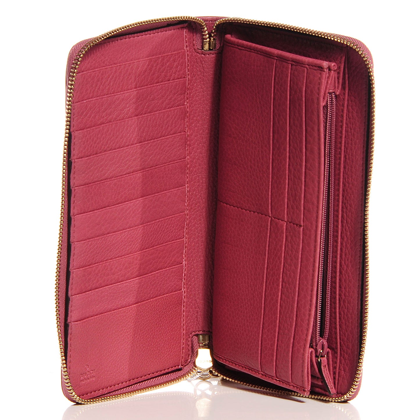 Calfskin Large Soho Zip Around Wallet Pink