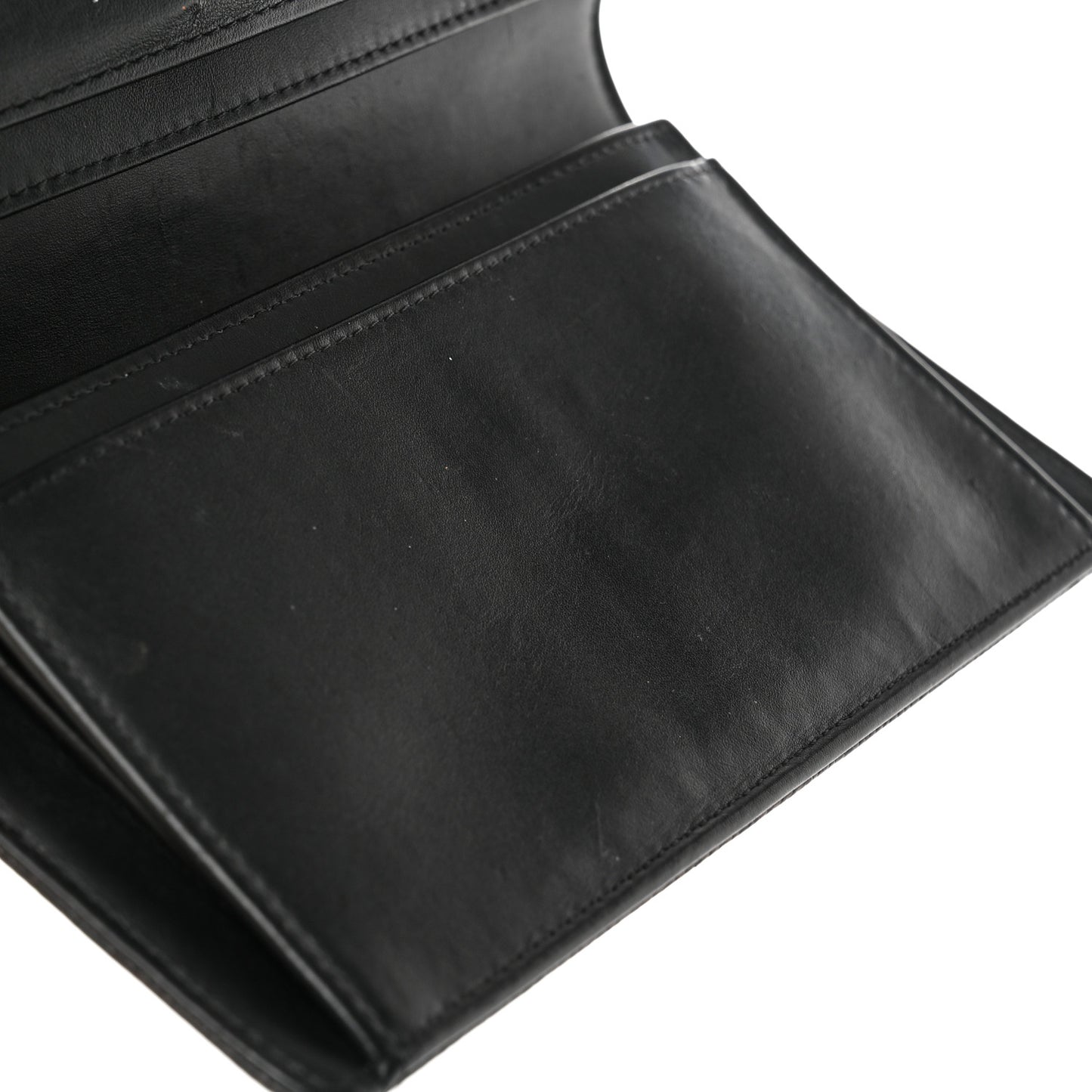 Caviar Quilted Boy Yen Wallet Black