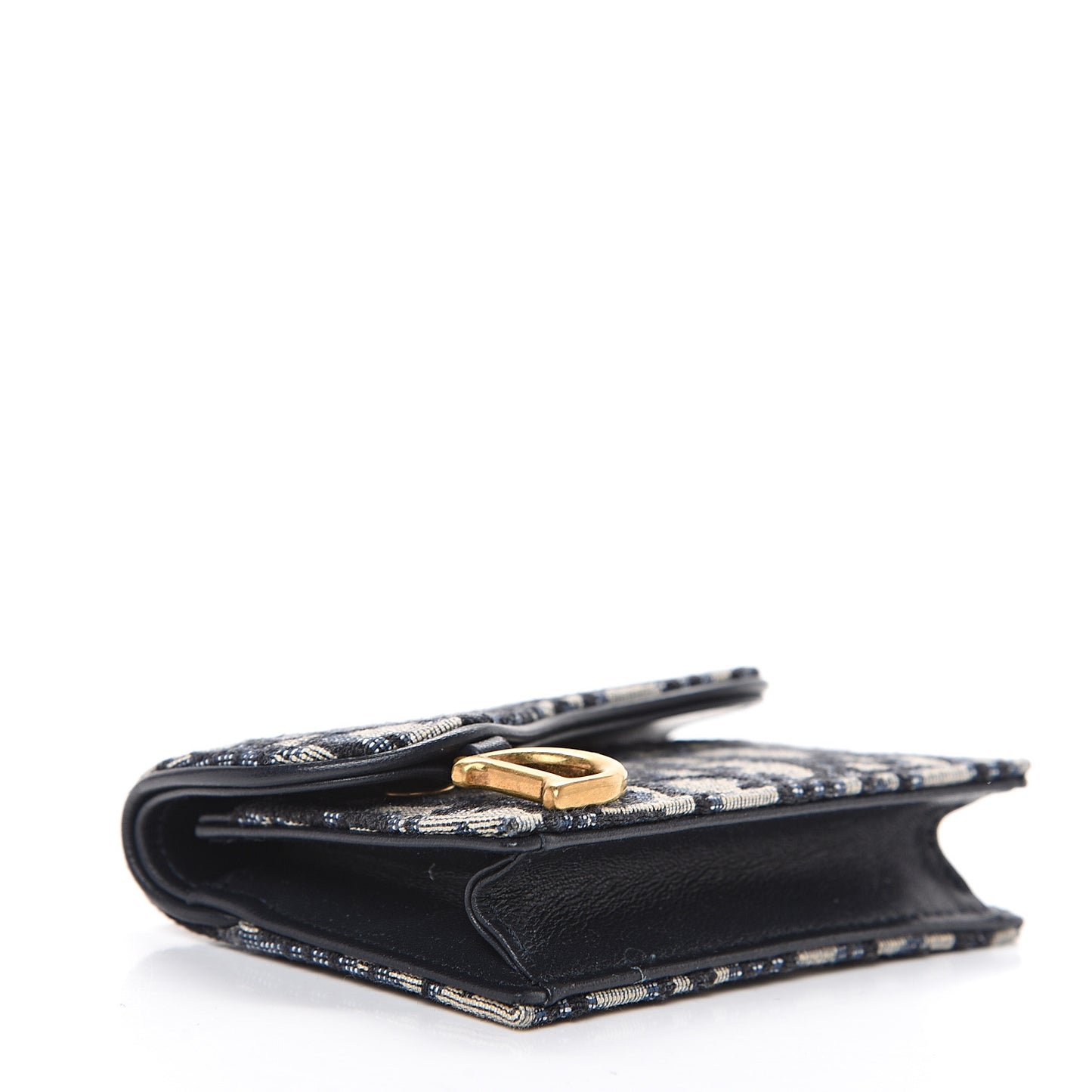 Oblique Saddle Card Holder Blue