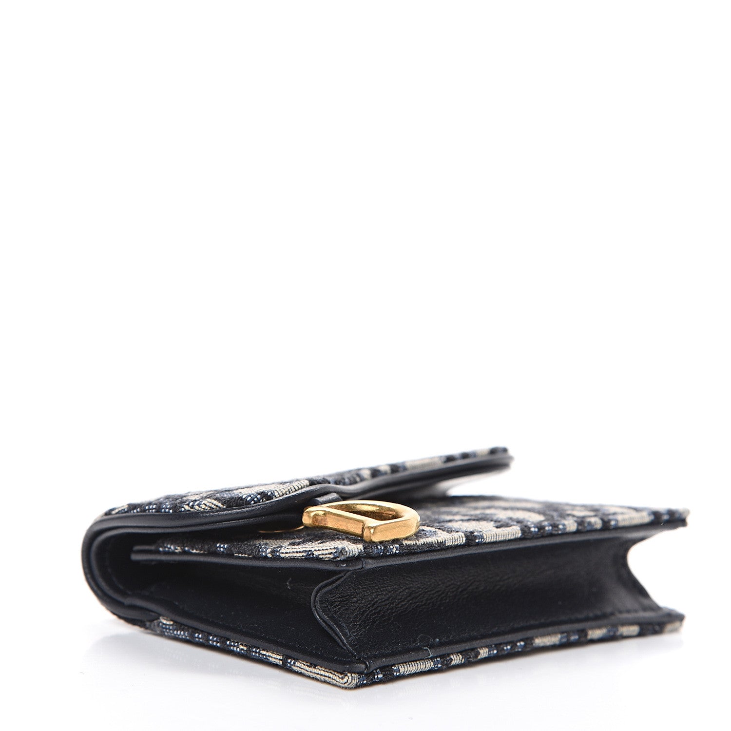 Christian Dior Oblique Saddle Card Holder Blue 3 of 7