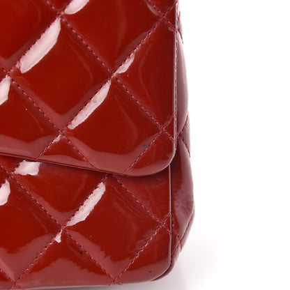 Chanel Patent Quilted Maxi Double Flap Red 29 of 29