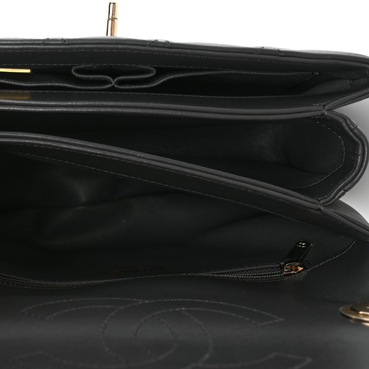 Lambskin Quilted Small Trendy CC Dual Handle Flap Bag Dark Grey