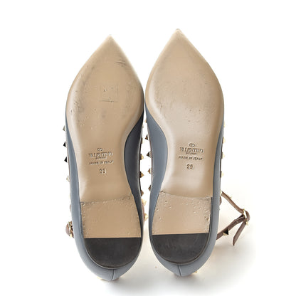 Valentino Garavani Nappa Rockstud Cage Ballerina Flats 39 Stone Poudre 5 of 10