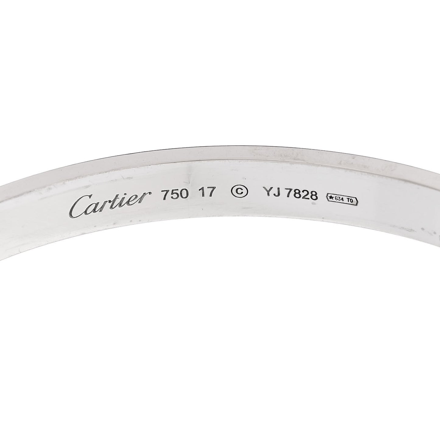 18K White Gold LOVE Bracelet 17