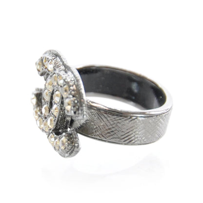 Chanel Crystal CC Ring 6.5 3 of 5