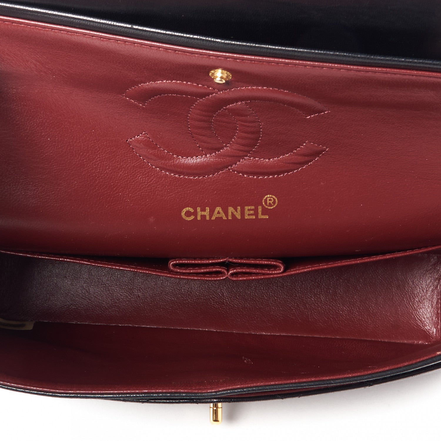 Chanel Lambskin Quilted Medium Double Flap Black 7 of 10