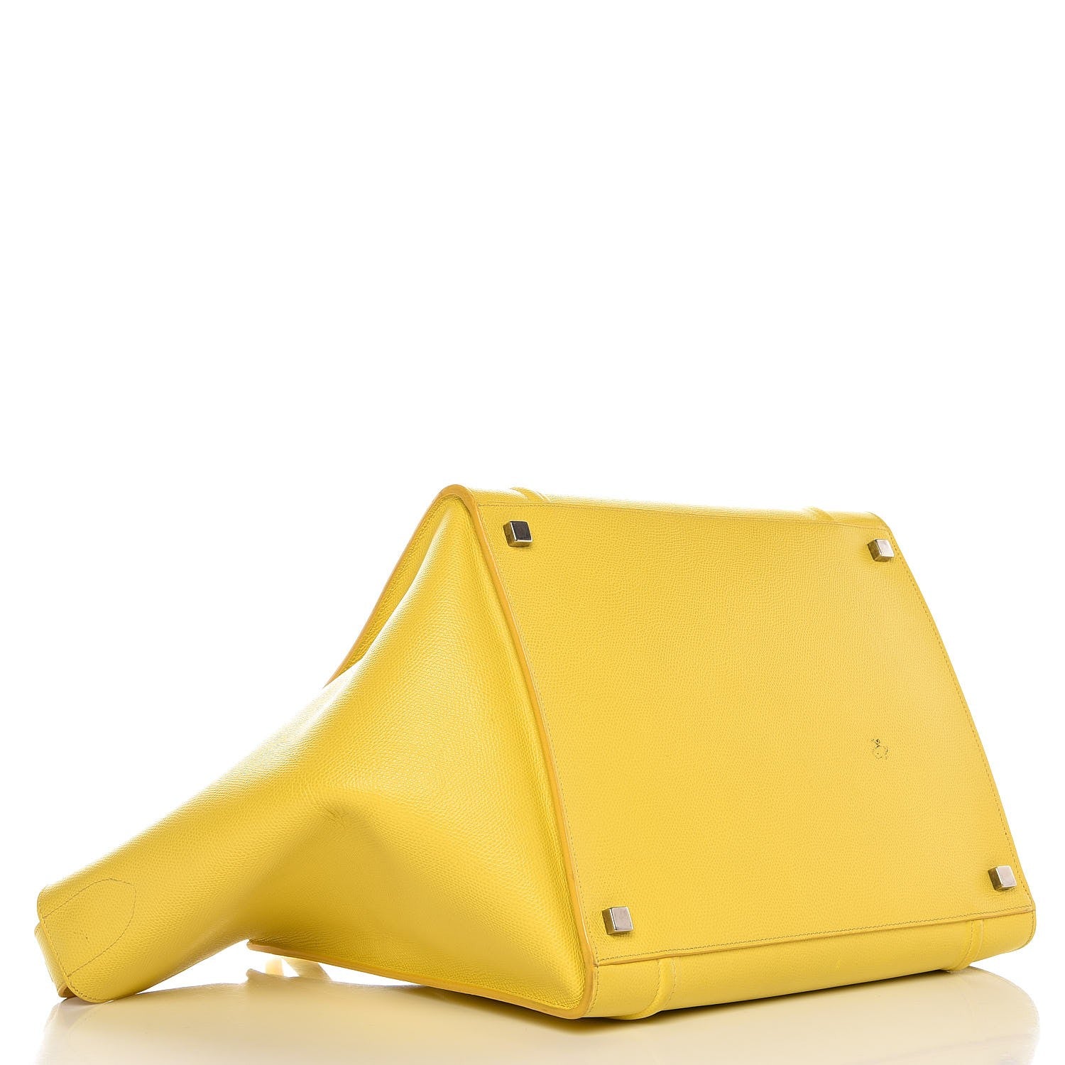 Celine Grained Calfskin Medium Phantom Luggage Yellow 4 of 12
