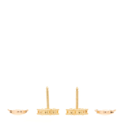 Van Cleef & Arpels 18K Yellow Gold Mother of Pearl Sweet Alhambra Earrings 3 of 4
