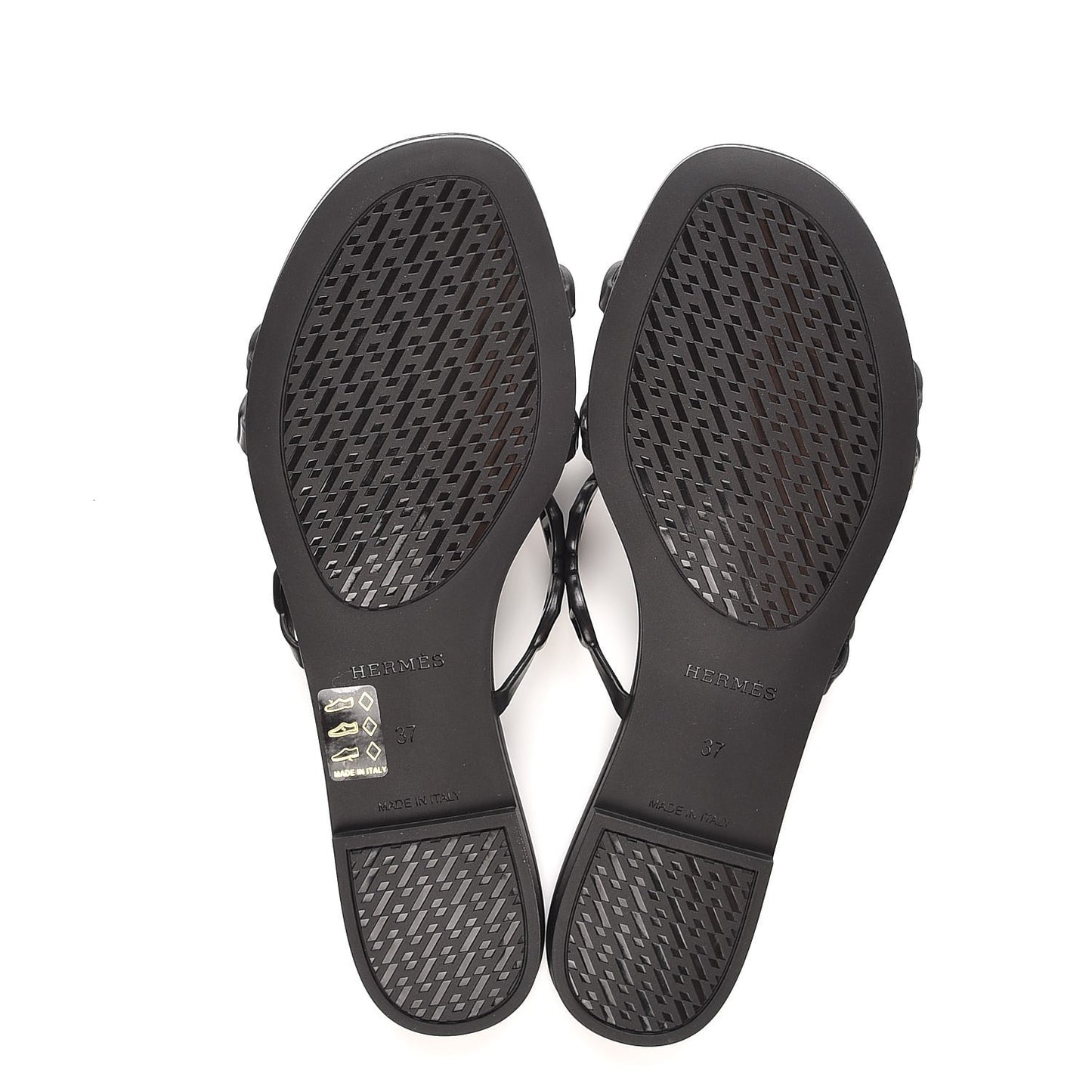 Rubber Chaine d'Ancre Rivage Sandals 37 Black