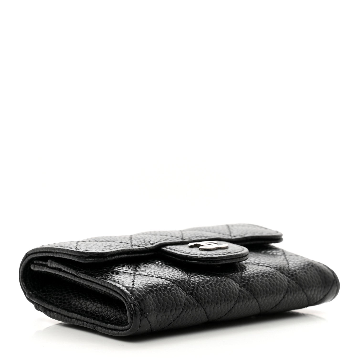 Chanel Caviar Quilted Flap Card Holder Wallet Black 4 of 9