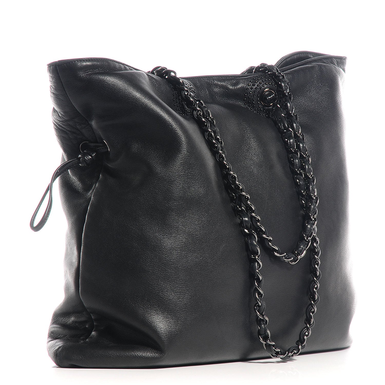 Chanel Lambskin CC Studded Bonbons Tote Black 3 of 7