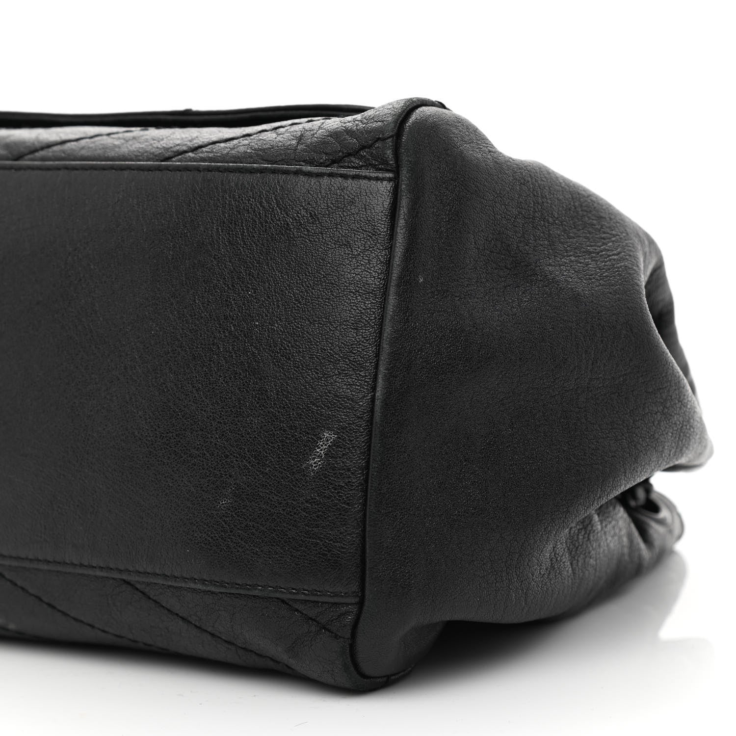Saint Laurent Vintage Lambskin Chevron Monogram Medium Nolita Black 10 of 10