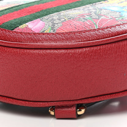 Gucci GG Supreme Monogram Web Flora Mini Ophidia Round Backpack Red 8 of 8