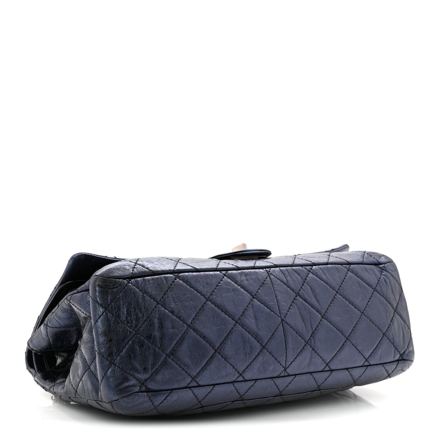 Chanel Metallic Aged Calfskin Quilted 2.55 Reissue 228 Flap Blue 4 of 10