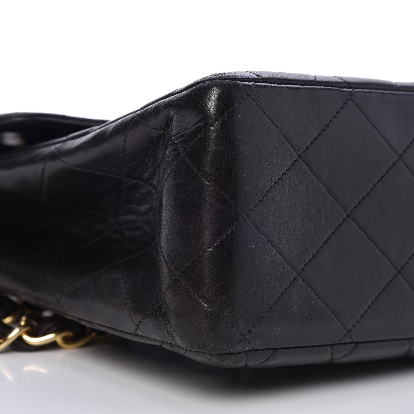 Lambskin Quilted Jumbo Single Flap Black