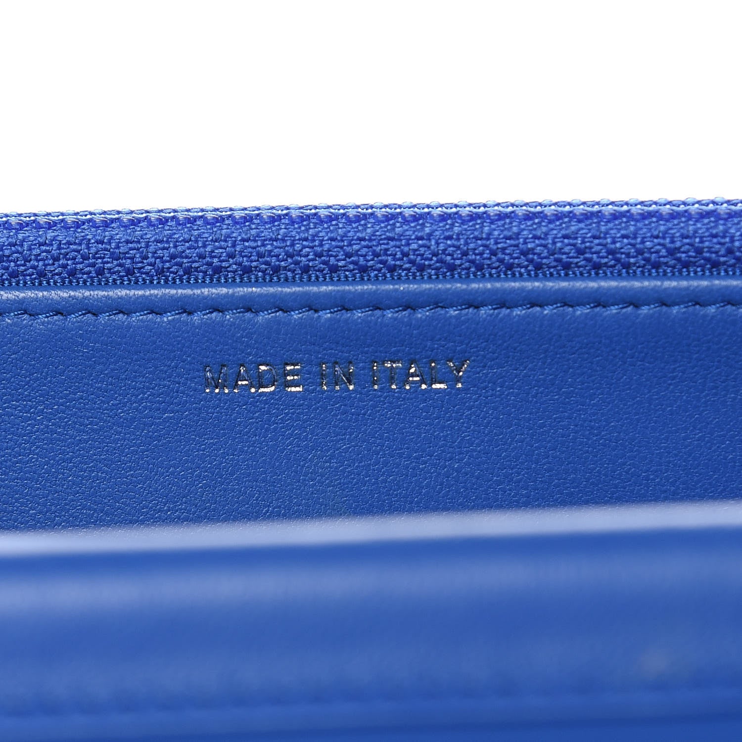 Chanel Lambskin Quilted Wallet On Chain WOC Bright Blue 9 of 11