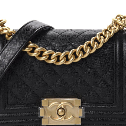 Chanel Caviar Quilted Small Boy Flap Black 9 of 10