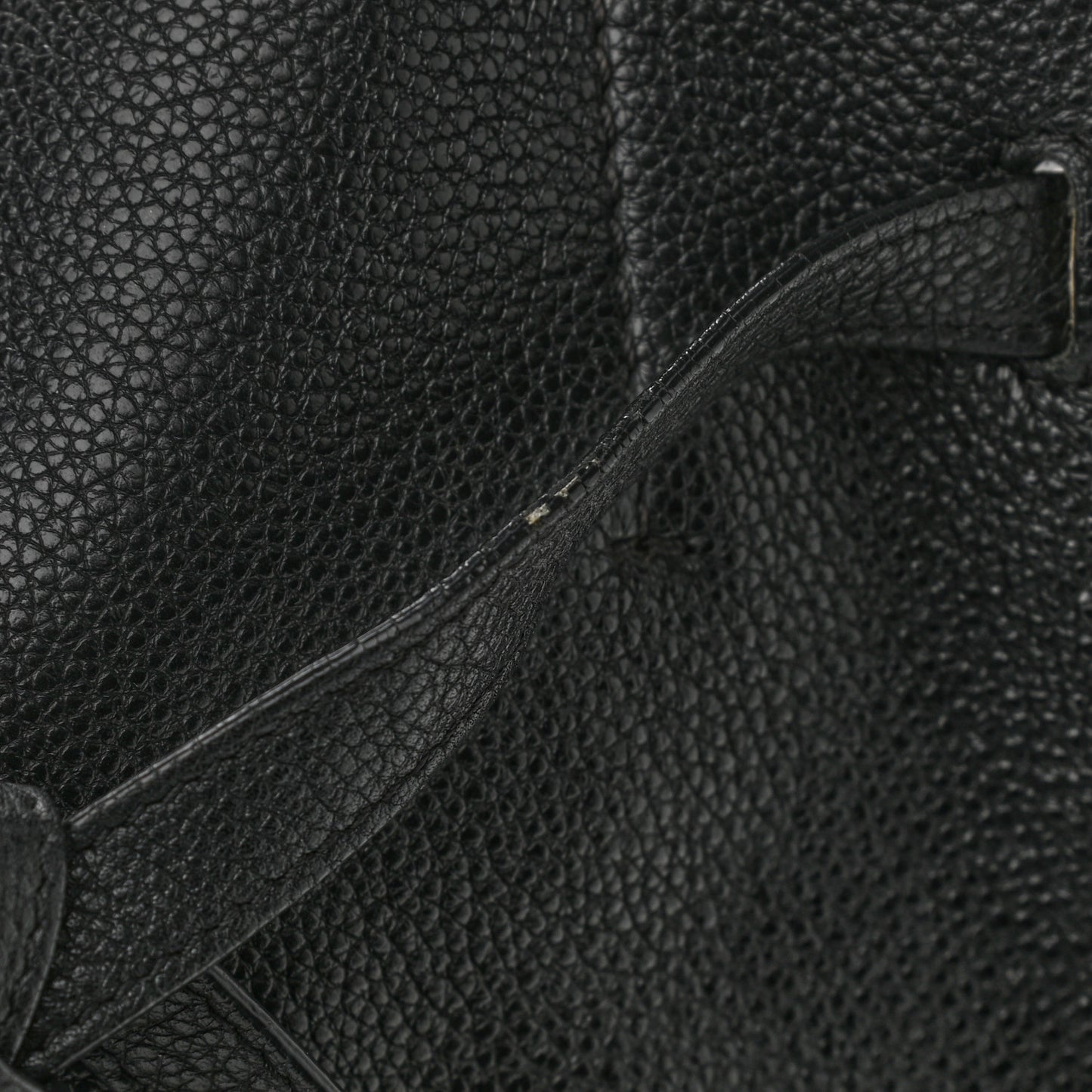 Soft Grained Calfskin Small Belt Cabas Phantom Black