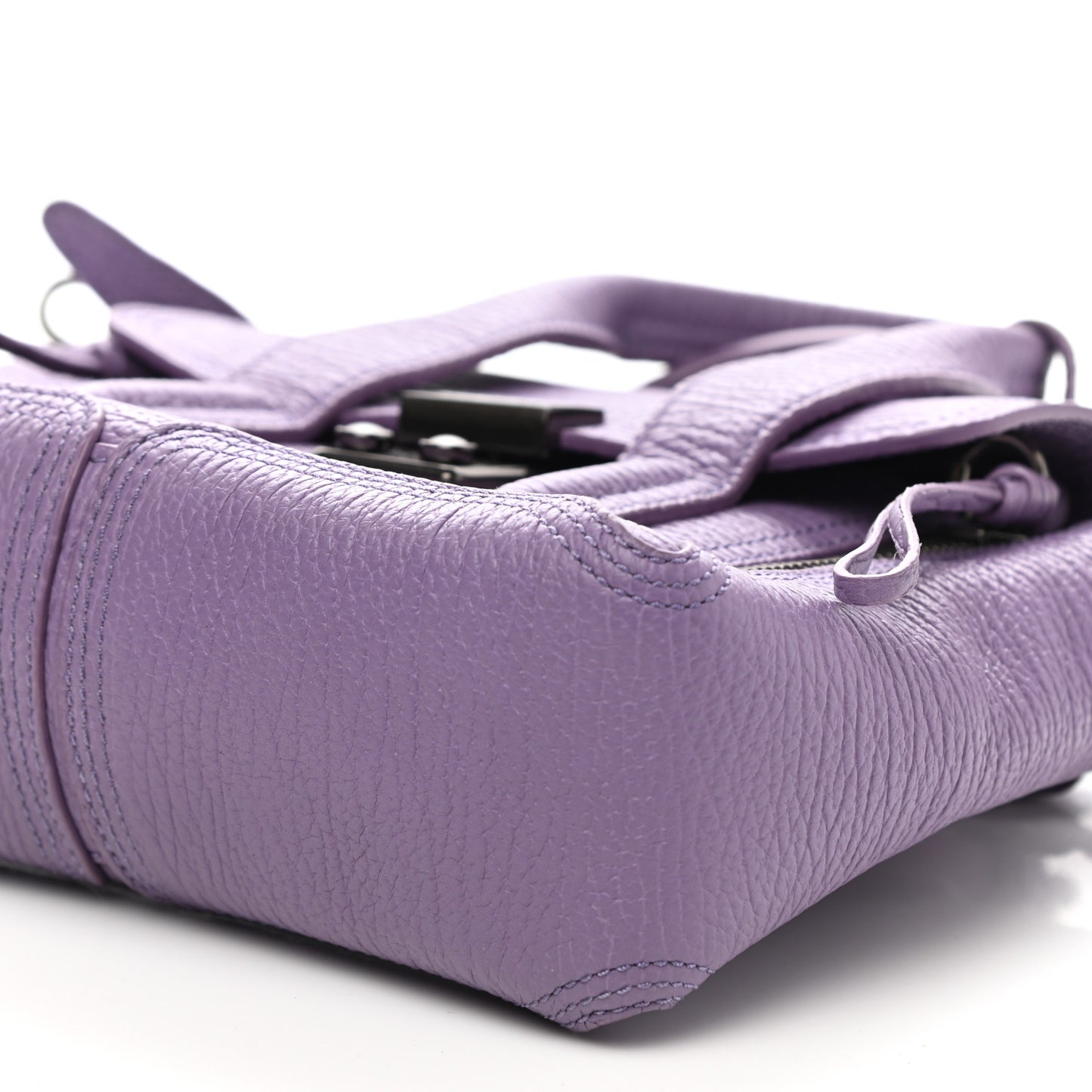 Textured Calfskin Mini Pashli Satchel Violet