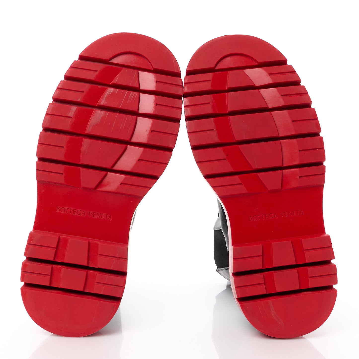 Calfskin The Tire Chelsea Boots 41 Black Bright Red