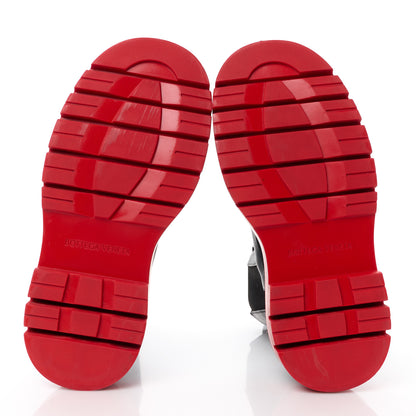 Bottega Veneta Calfskin The Tire Chelsea Boots 41 Black Bright Red 5 of 9