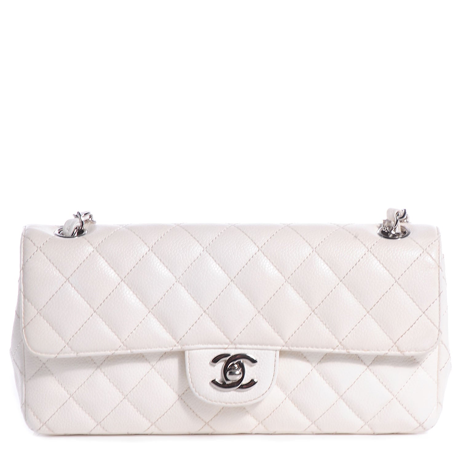 Chanel Caviar East West Flap White 1 of 8