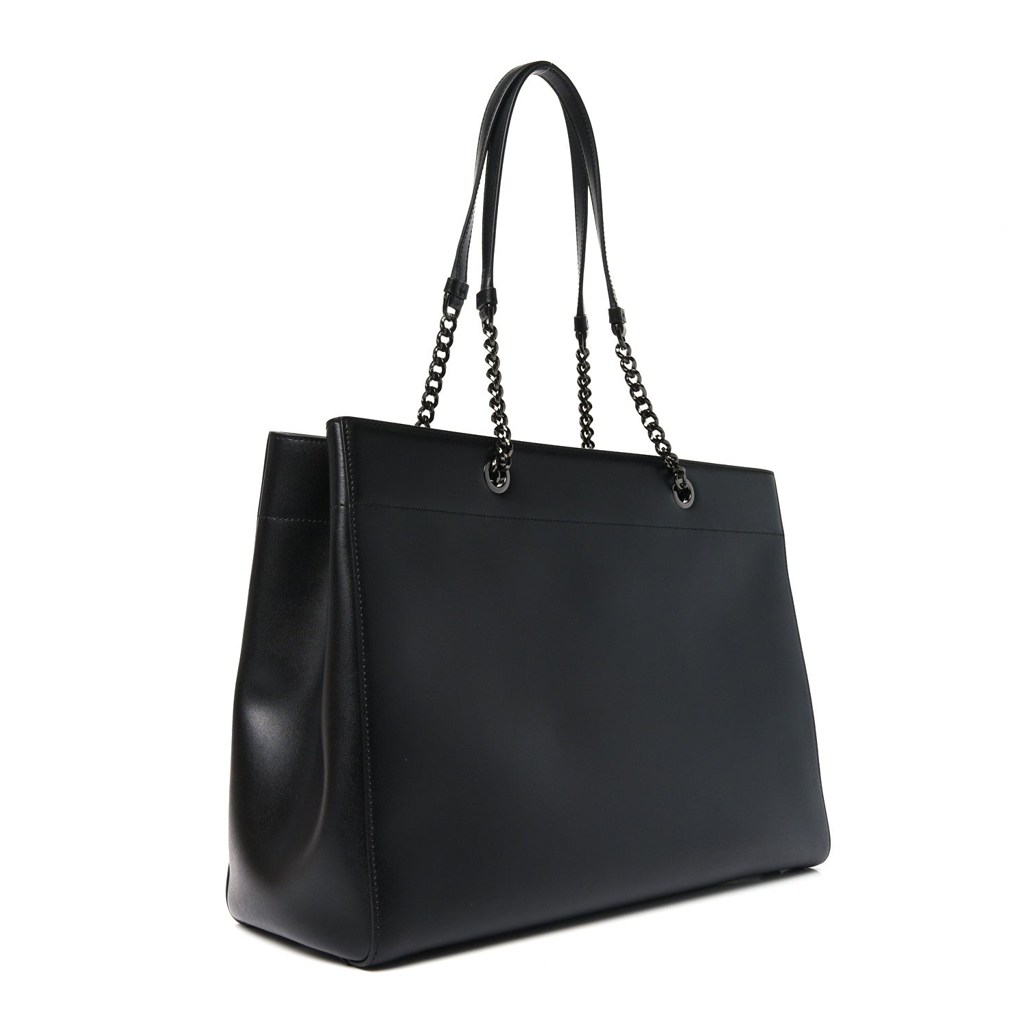 Salvatore Ferragamo Calfskin Vara Bow Chain Tote Black 3 of 9