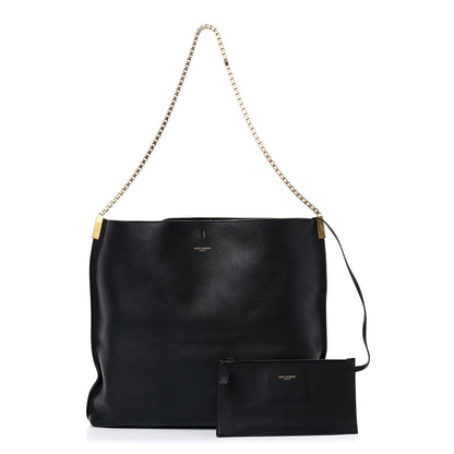 Saint Laurent Calfskin Medium Suzanne Hobo Black 1 of 16