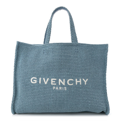 Givenchy Raffia Large G Shopping Tote Denim Blue 1 of 11