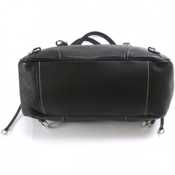 Prada Vitello Daino Tote Black 4 of 9