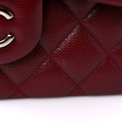 Chanel Caviar Quilted Jumbo Double Flap Dark Red 11 of 12