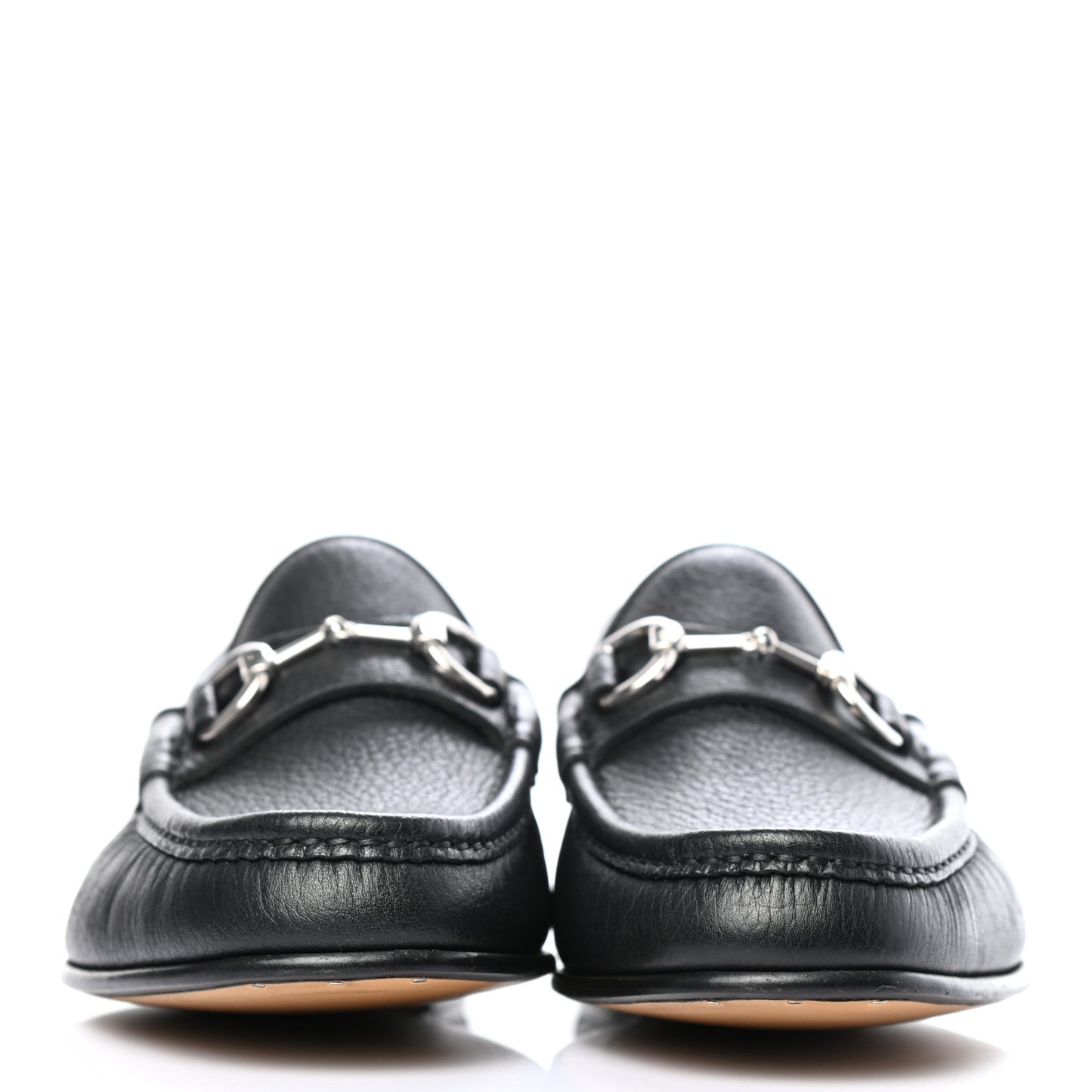 Road Calfskin Mens Horsebit Loafers 6.5 Black