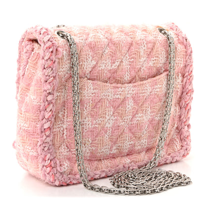 Chanel Tweed Braid Mini Reissue Square Flap Pink White 3 of 10
