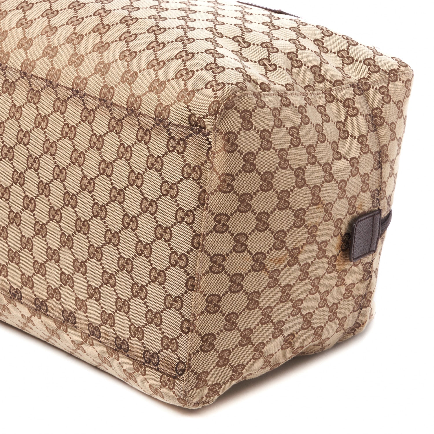 Gucci GG Monogram Web Medium Collapsible Carry On Duffle Beige Brown 4 of 10