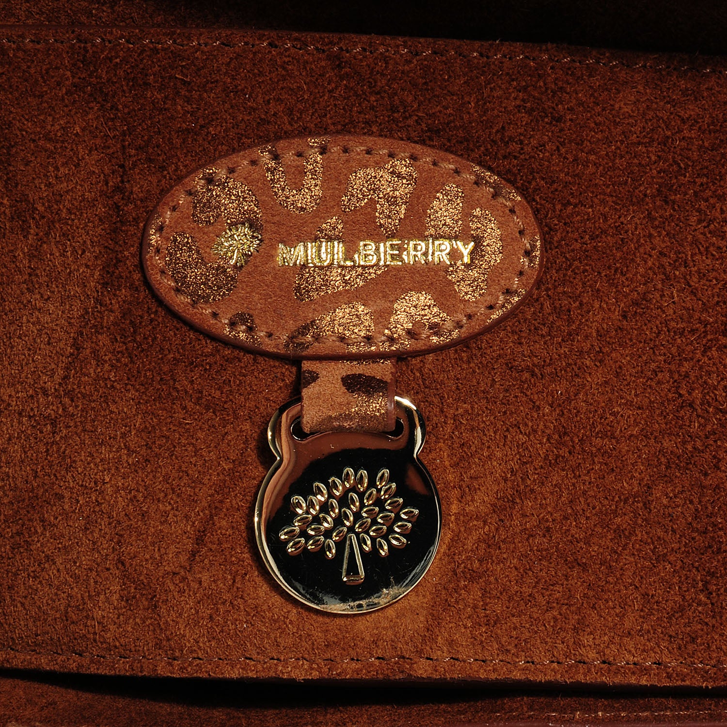 Mulberry Metallic Leopard Bayswater Satchel Camel 6 of 8