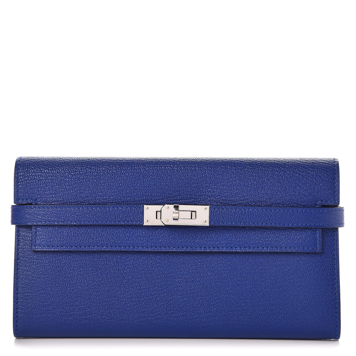 Hermes Chevre Mysore Kelly Longue Wallet Bleu Electrique 1 of 7