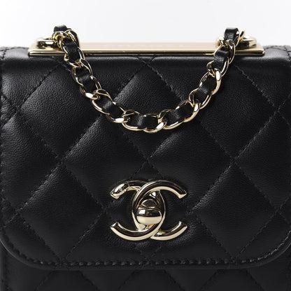 Chanel Lambskin Quilted Mini Trendy CC Chain Wallet Black 9 of 10