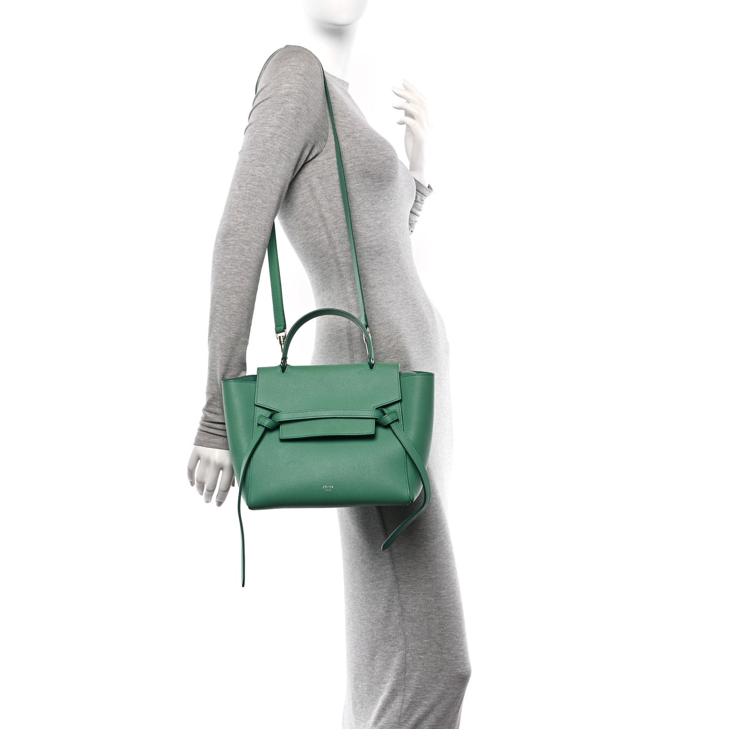 Grained Calfskin Micro Belt Bag Pop Green